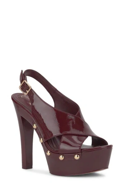 Jessica Simpson Caulira Platform Sandal In Burgundy