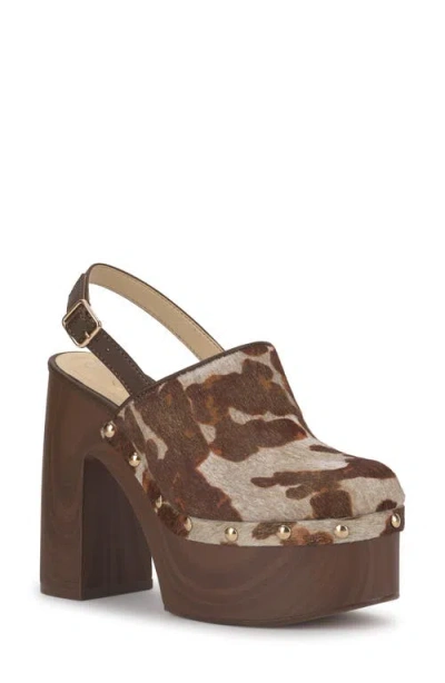 Jessica Simpson Caze Stud Platform Sandal In Brown