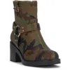 Jessica Simpson Ceridwen Womens Satin Block Heel Ankle Boots In Multi
