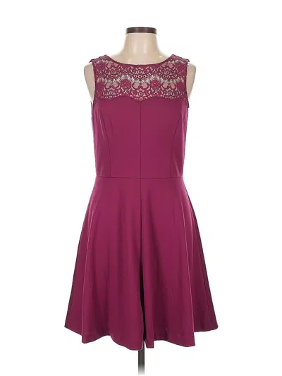 Pre-owned Jessica Simpson Cocktail Dress In Burgundy