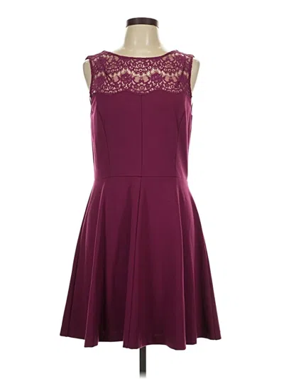 Pre-owned Jessica Simpson Cocktail Dress In Burgundy