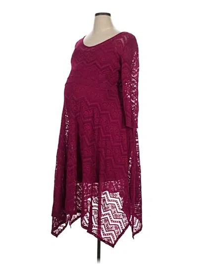 Pre-owned Jessica Simpson Cocktail Dress In Burgundy