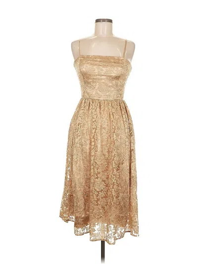 Pre-owned Jessica Simpson Cocktail Dress In Gold