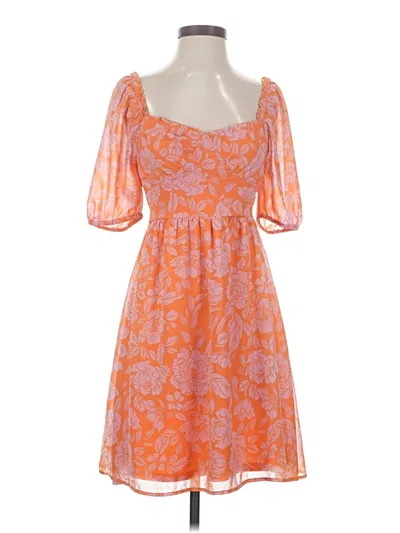 Pre-owned Jessica Simpson Cocktail Dress In Orange