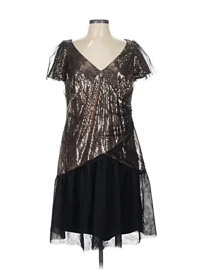 Pre-owned Jessica Simpson Cocktail Dress In Silver