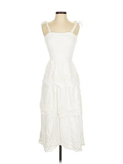 Pre-owned Jessica Simpson Cocktail Dress In White