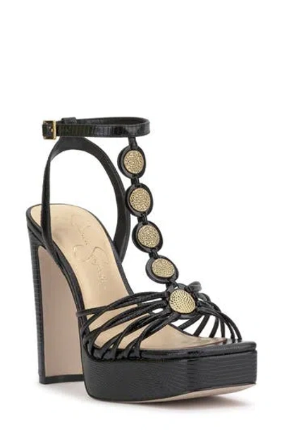 Jessica Simpson Colero Ankle Strap Platform Sandal In Black