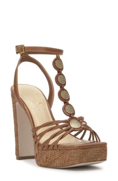 Jessica Simpson Colero Ankle Strap Platform Sandal In Western Tan