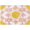 Jessica Simpson Cotton Bath Rug In Pink/yellow