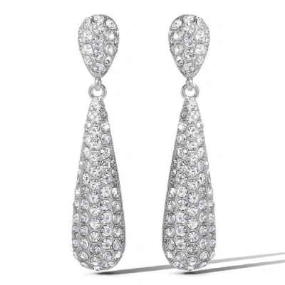 Jessica Simpson Crystal Drop Earrings In Metallic