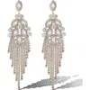 Jessica Simpson Crystal Fan Drop Earrings In Gold