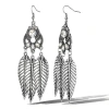 Jessica Simpson Crystal Leaf Drop Statement Earrings In Metallic