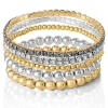 Jessica Simpson Crystal Stretch Bracelet, 5 Piece Set In Gold