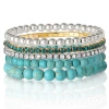 Jessica Simpson Crystal Stretch Bracelet, 5 Piece Set In Multi