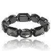 Jessica Simpson Crystal Stretch Bracelet In Black