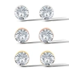 Jessica Simpson Crystal Stud Earrings Set, Trio Of Sparkling Styles In Metallic