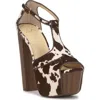 Jessica Simpson Dany Ankle Strap Peep Toe Platform Sandal In Brown
