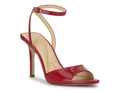 Jessica Simpson Davara Ankle Strap Pointed Toe Sandal In Red