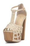 Jessica Simpson Delei Ankle Strap Platform Sandal In Off White
