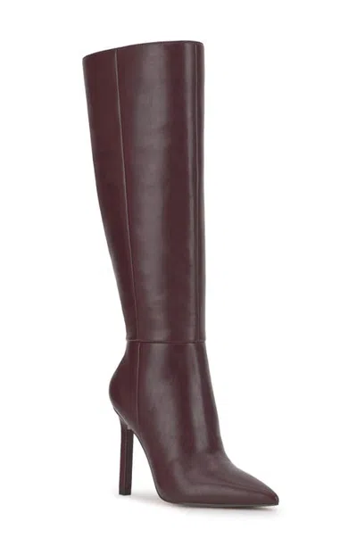Jessica Simpson Dilea Faux Leather Knee High Boot In Brown