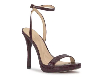 Jessica Simpson Divra Ankle Strap Stiletto Sandal In Burgundy