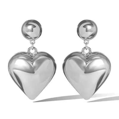 Jessica Simpson Drop Hear Dangle Earrings In Metallic