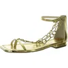 Jessica Simpson Edgey Womens Faux Leather Chain Ankle Strap In Multi