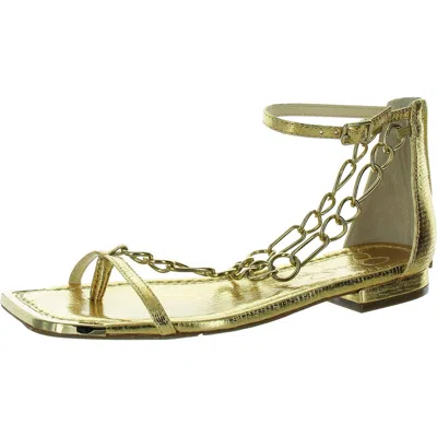 Jessica Simpson Edgey Womens Faux Leather Chain Ankle Strap In Multi
