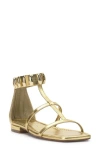 Jessica Simpson Elusta Ankle Strap Sandal In Gold Metallic