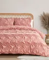 Jessica Simpson Emmy Textured Ruched 3-pc. Comforter Set, King In Pink