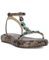 JESSICA SIMPSON ESHILY BEAD EMBELLISHED PLATFORM SANDALS