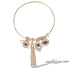 Jessica Simpson Evil Eye Bangle Bracelet In Gold