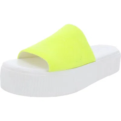 Jessica Simpson Ezira Womens Open Toe Embellished Flatform Sandals In Yellow
