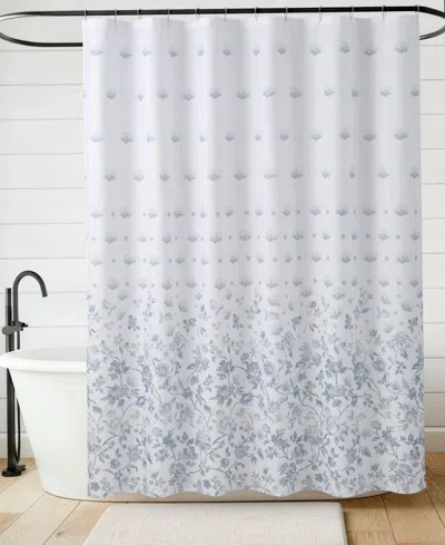 Jessica Simpson Fabric 13-pc. Shower Curtain Set With Hooks In Blue