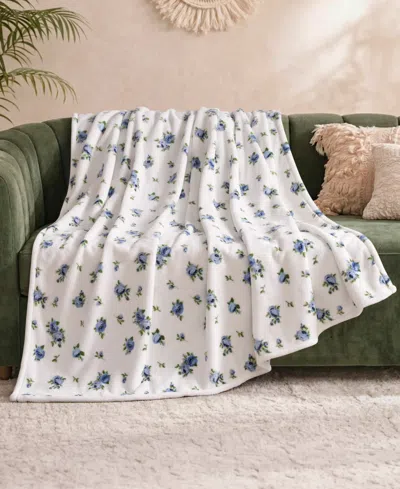 Jessica Simpson Fashion Forward Oversized Plush Throw, 60" X 90" In White