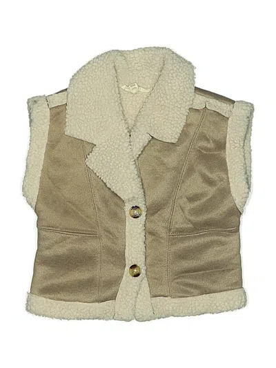 Pre-owned Jessica Simpson Kids' Faux Fur Vest In Brown