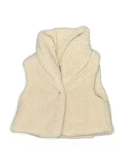 Pre-owned Jessica Simpson Kids' Faux Fur Vest In White
