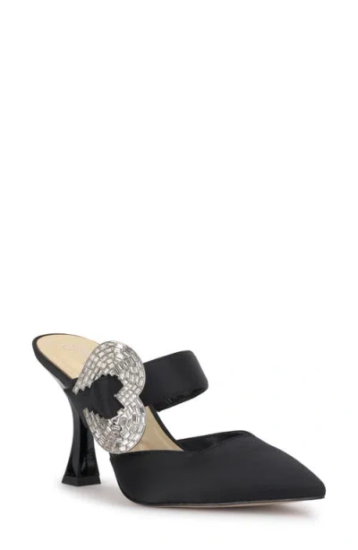 Jessica Simpson Favica Embellished Satin Slide Mule In Multi