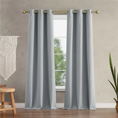 Jessica Simpson Faye Set Of 2 Curtain Panels In Blue