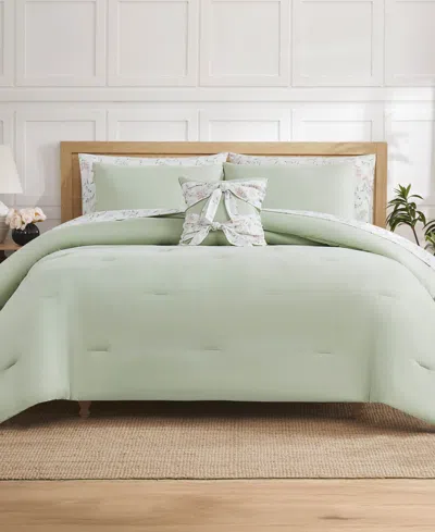 Jessica Simpson Felicity Floral 8-pc. Comforter Set, Queen In Green