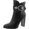 Jessica Simpson Finova Womens Embellished Faux Leather Mid-calf Boots In Black