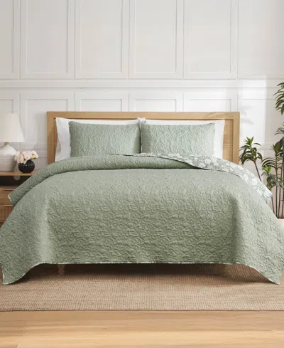 Jessica Simpson Fiona Reversible 3-pc. Quilt Set, King In Green