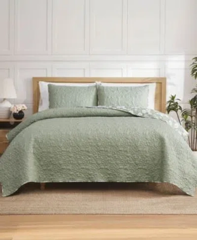 Jessica Simpson Fiona Reversible Quilt Sets In Green