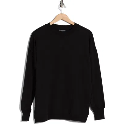 Jessica Simpson Fleece Crewneck Pullover In Black
