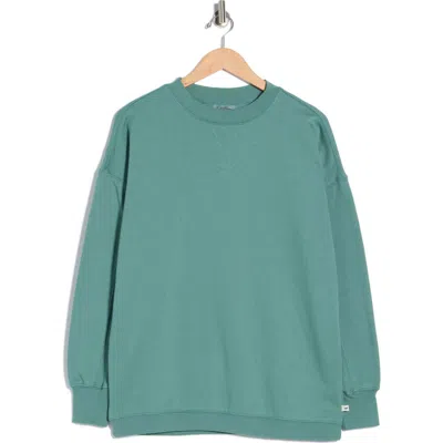 Jessica Simpson Fleece Crewneck Pullover In Green