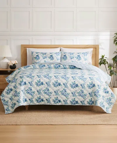 Jessica Simpson Floral Braelyn 3-pc. Quilt Set, King In Blue