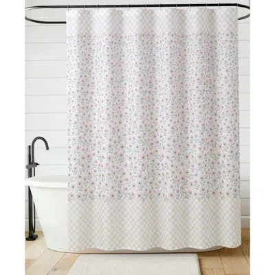 Jessica Simpson Floral Shower Curtain In White