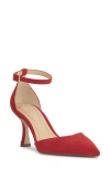 Jessica Simpson Women's Foxena Pointed-toe Ankle-strap Pumps In Red Muse