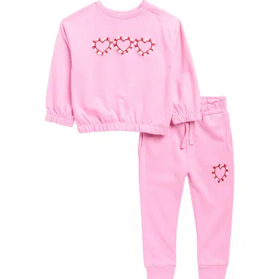 Jessica Simpson Babies'  French Terry Top & Joggers In Pink