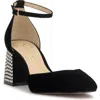 Jessica Simpson Fulian Womens Suede Embellished Ankle Strap In Black